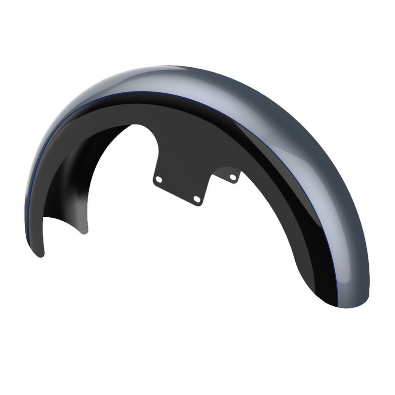 Advanblack Custom Two Tone 19" Reveal Wrapper Hugger Front Fender For '09-'23 Harley Touring