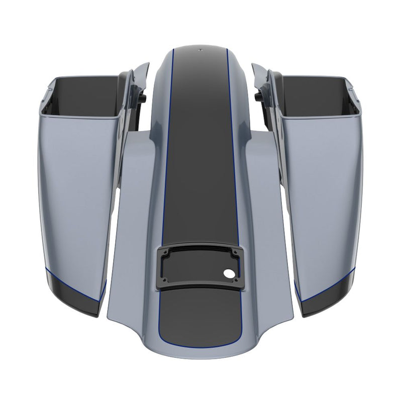 Advanblack Custom Two Tone Bagger Boss Down and Out Bagger Kit For 2009-2023 Harley Touring