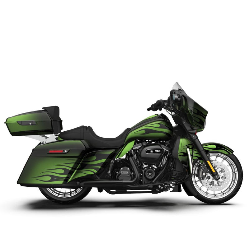 Advanblack Pyro Flame Pattern FULL BODY COLOR SWAP BUNDLE FOR HARLEY DAVIDSON 2014+ STREET GLIDE/ELECTRA STREET GLIDE/ULTRA CLASSIC