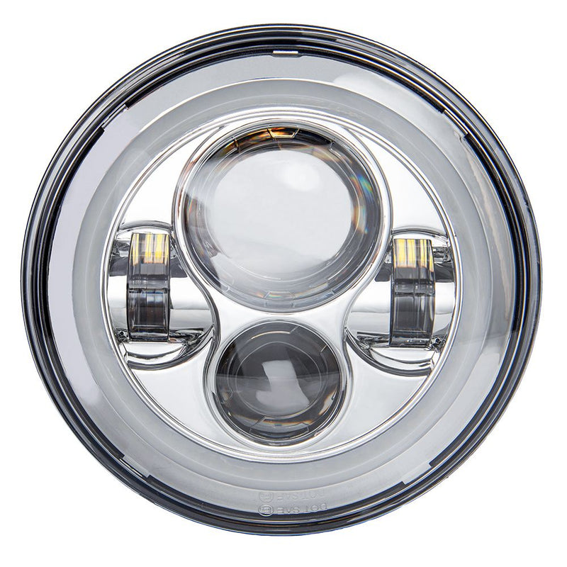 Advanblack 7 inch "Pro Radiance" HALO LED Headlight for Harley Tourings/ Softail/ Indian