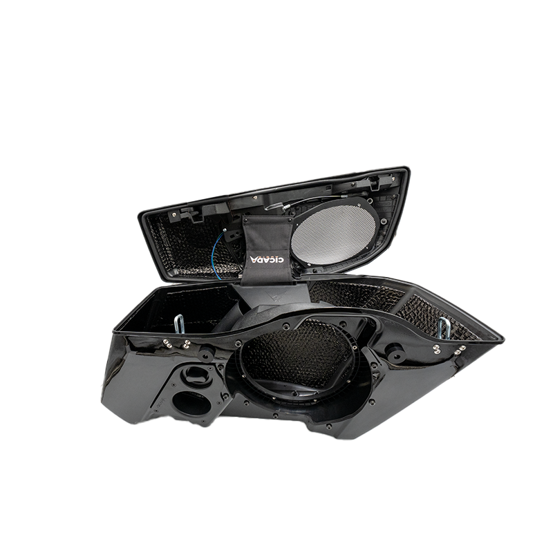 CICADA AUDIO - 24HDBAG10LID69 - COMPLETE 6X9, 10" SADDLEBAG