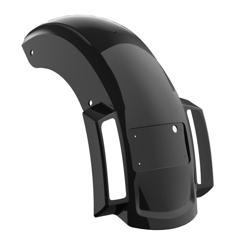 Advanblack Color Matched Holeshot 2.0 Chopped Rear Fender with Curved LED License Plate Bracket for '23-Up Harley Touring