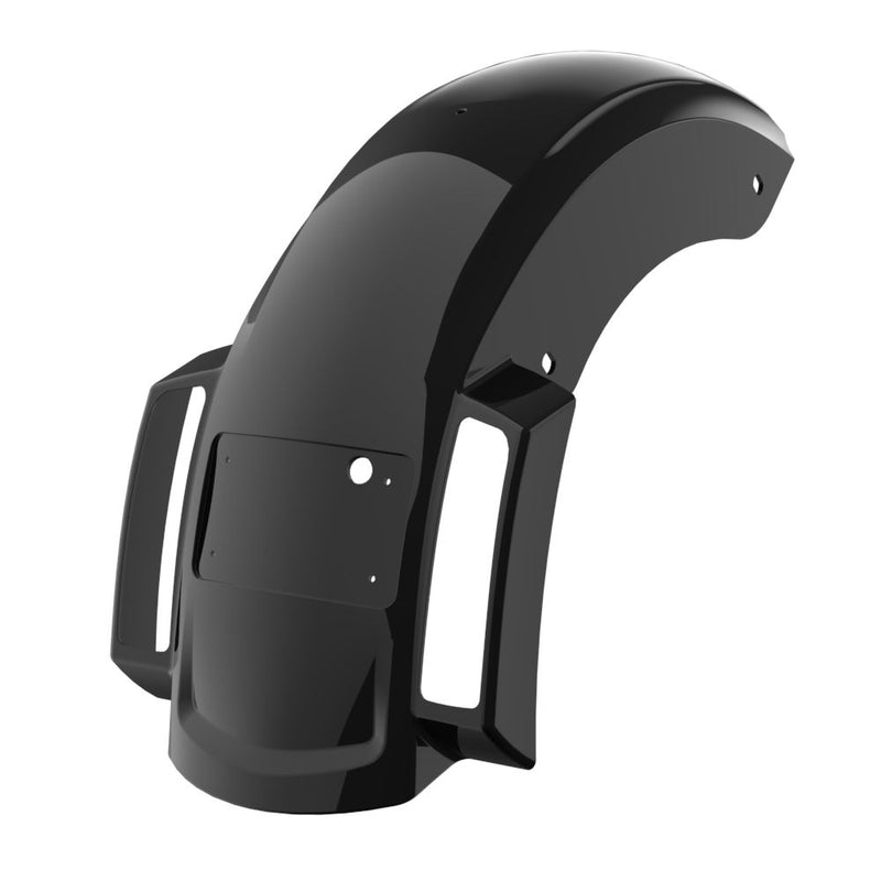 Advanblack Color Matched Holeshot 2.0 Chopped Rear Fender with Curved LED License Plate Bracket for '23-Up Harley Touring