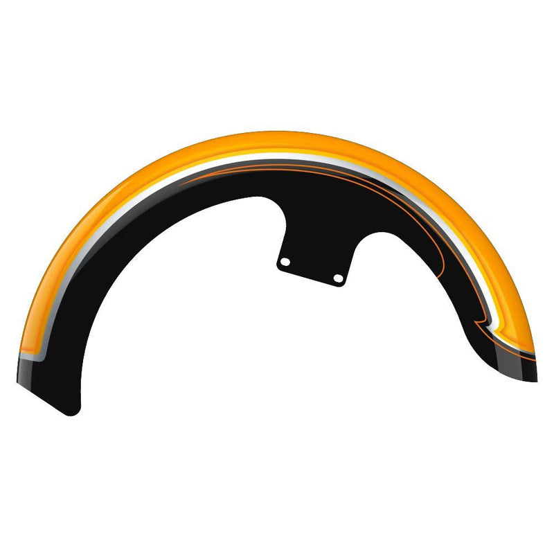 Advanblack Custom Two Tone 21" Reveal Wrapper Hugger Front Fender For '09-'23 Harley Touring
