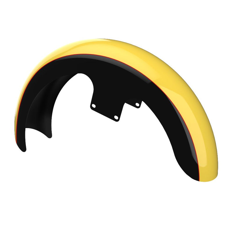 Advanblack Custom Two Tone 21" Reveal Wrapper Hugger Front Fender For '09-'23 Harley Touring