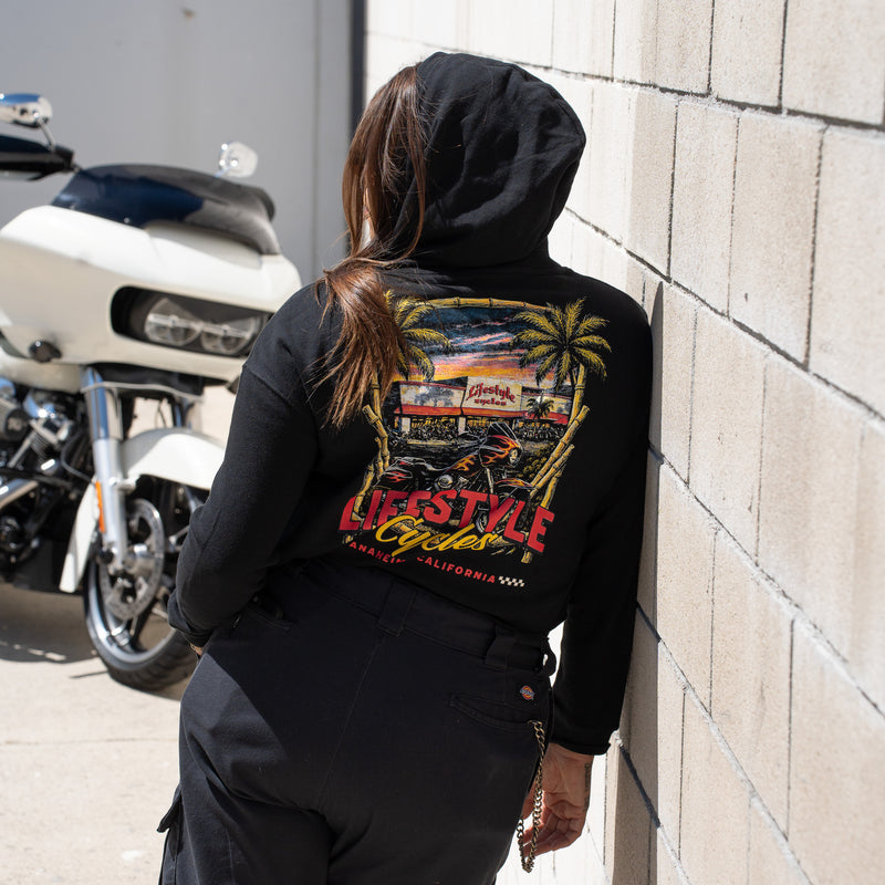 LIFESTYLE CYCLES™ SOCAL WOMENS CROP HOODIE