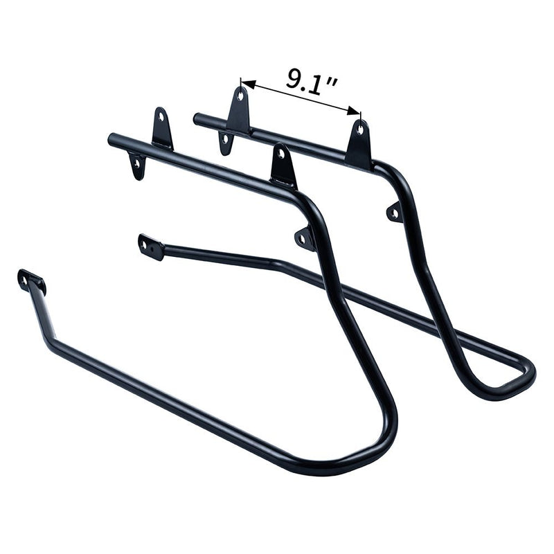 Advanblack Black Hard Saddlebags Conversion Brackets for '94-'17 Softail Heritage, Deluxe, Fatboy, Springer