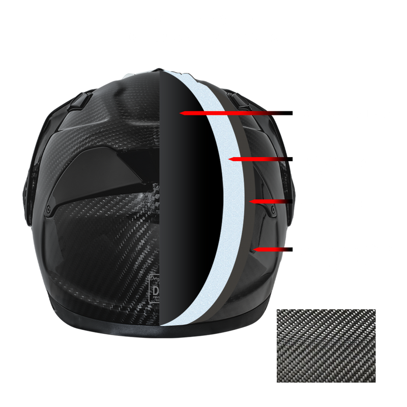 D.O.T. & ECE Daytona C6 PRO- Grey Carbon Fiber
