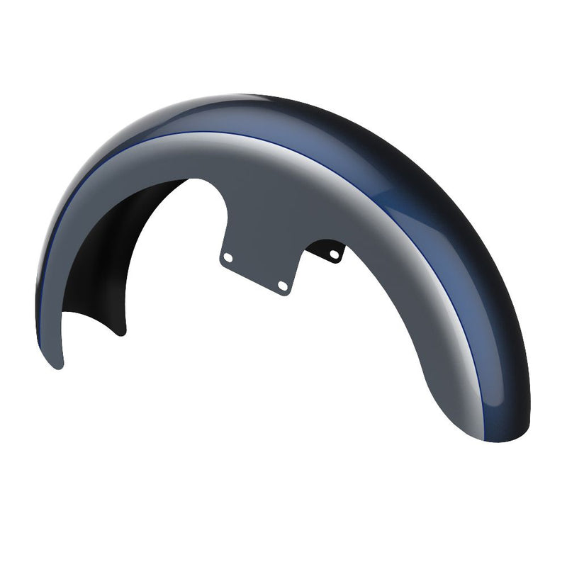 Advanblack Custom Two Tone 21" Reveal Wrapper Hugger Front Fender For '09-'23 Harley Touring