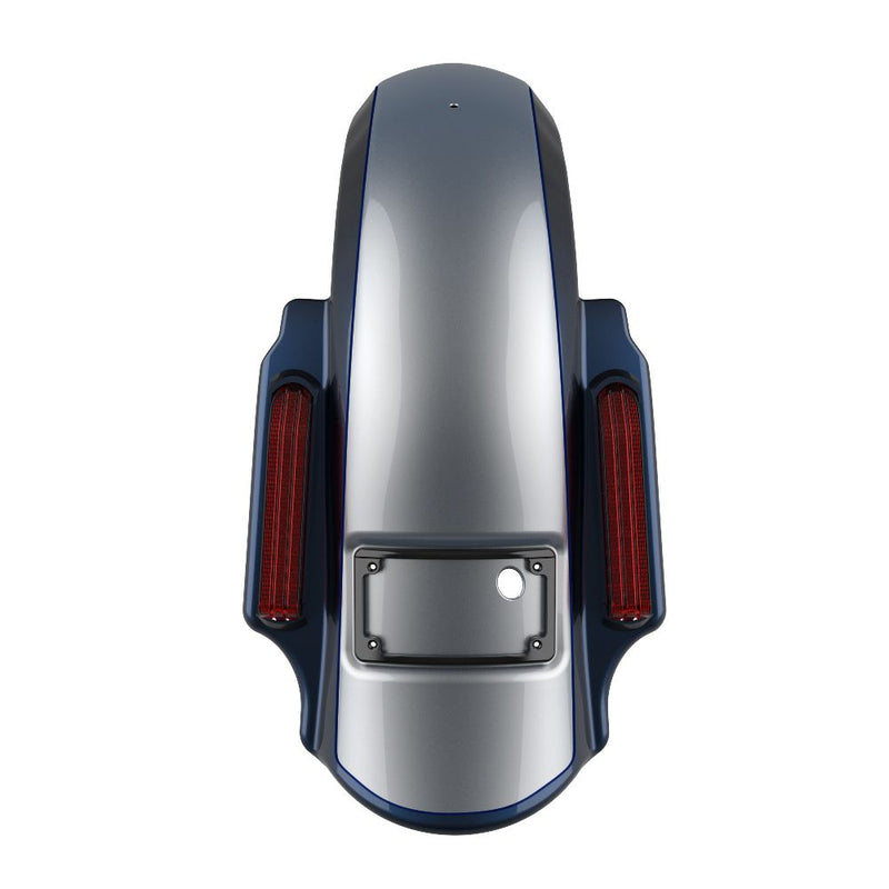 Advanblack Custom Two Tone Dominator Stretched Rear Fender For 2014-2023 Harley Davidson Touring