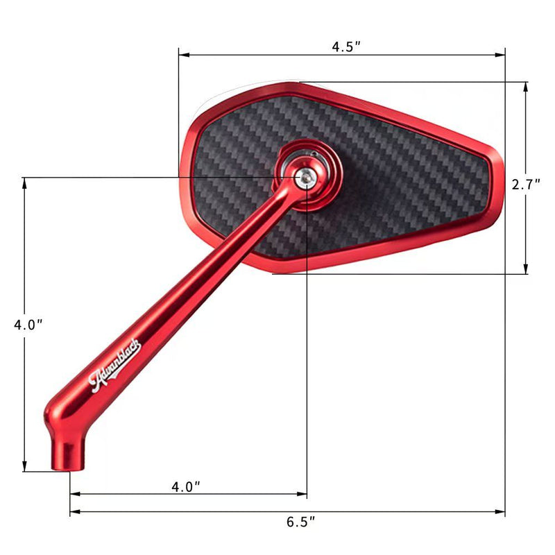 Advanblack Axion Performance Style Mirrors for Harley Davidson & Indian