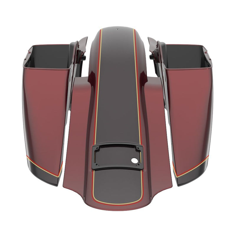 Advanblack Custom Two Tone Bagger Boss Down and Out Bagger Kit For 2009-2023 Harley Touring