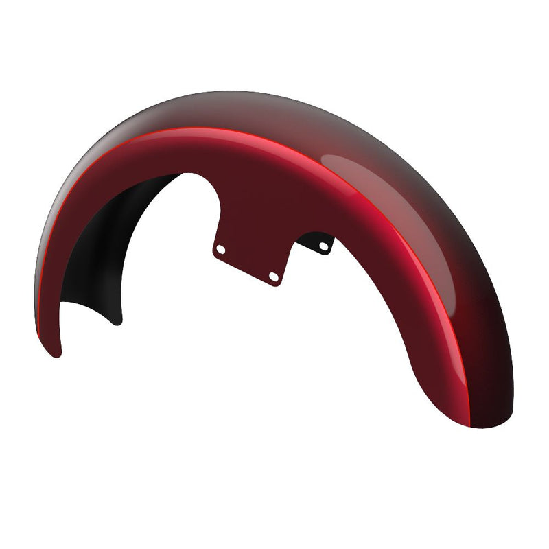 Advanblack Custom Two Tone 19" Reveal Wrapper Hugger Front Fender For '09-'23 Harley Touring