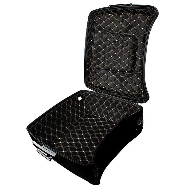 Advanblack Custom Stitching Liner for Harley OEM Rushmore Style King Size Rear Tour Trunk Pack