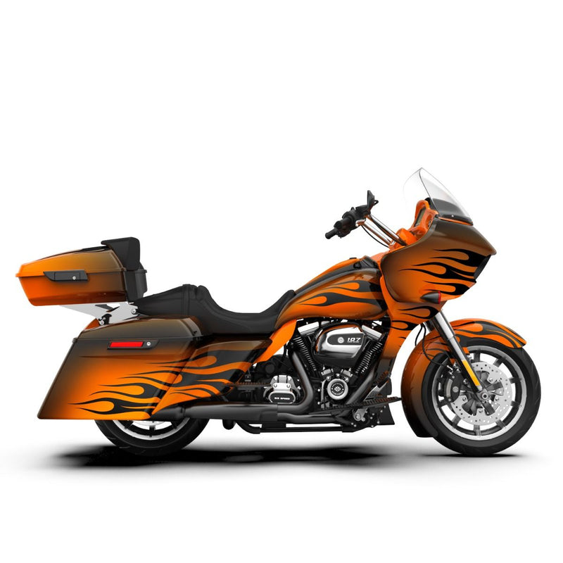 Advanblack Pyro Flame Pattern FULL BODY COLOR SWAP BUNDLE FOR HARLEY DAVIDSON 2015+  Road Glide