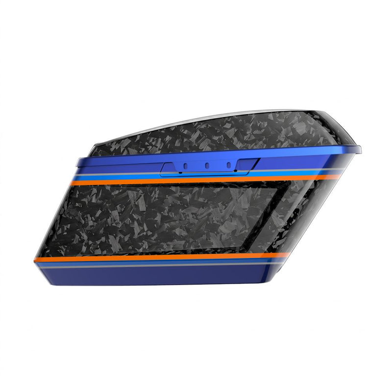Advanblack Daybrake Carbon Fiber Holeshot Chopped Saddlebags Bottoms & Lids For '14-'23 Harley Touring