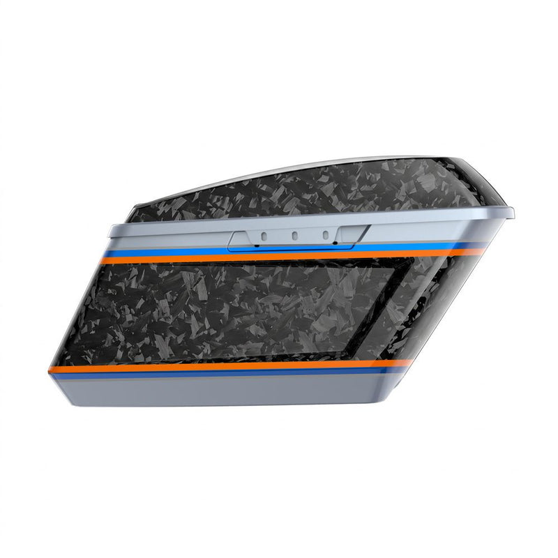 Advanblack Daybrake Carbon Fiber Holeshot Chopped Saddlebags Bottoms & Lids For '14-'23 Harley Touring