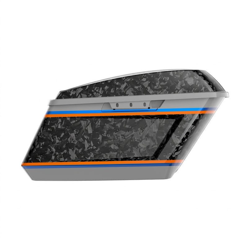 Advanblack Daybrake Carbon Fiber Holeshot Chopped Saddlebags Bottoms & Lids For '14-'23 Harley Touring