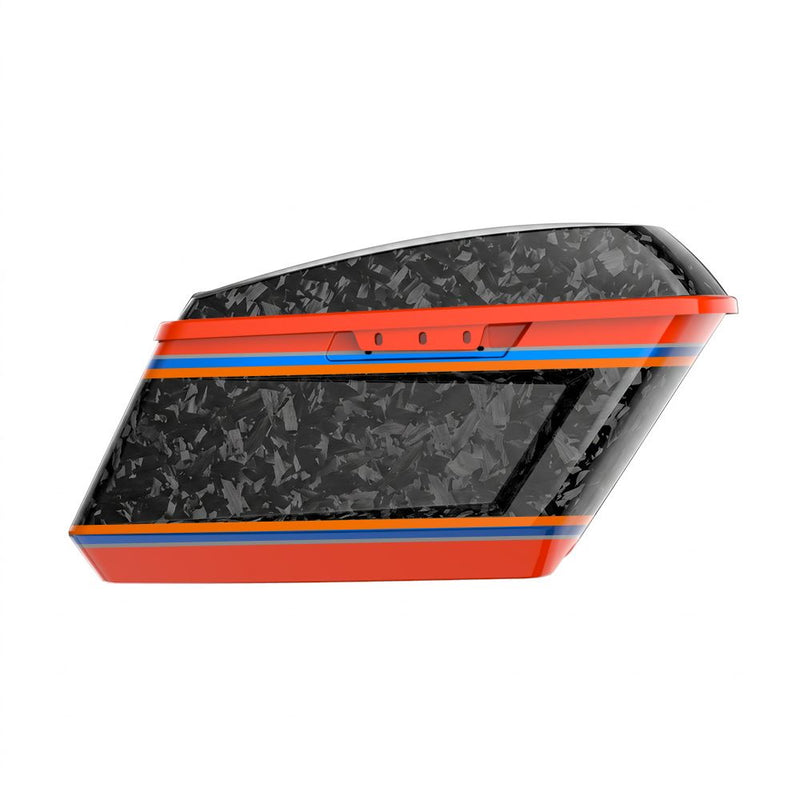 Advanblack Daybrake Carbon Fiber Holeshot Chopped Saddlebags Bottoms & Lids For '14-'23 Harley Touring