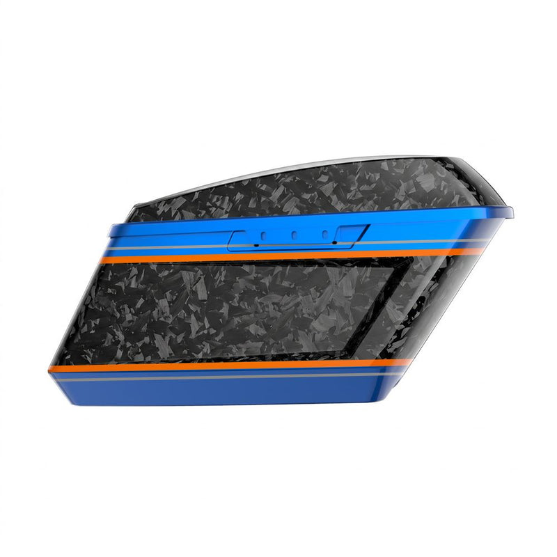 Advanblack Daybrake Carbon Fiber Holeshot Chopped Saddlebags Bottoms & Lids For '14-'23 Harley Touring
