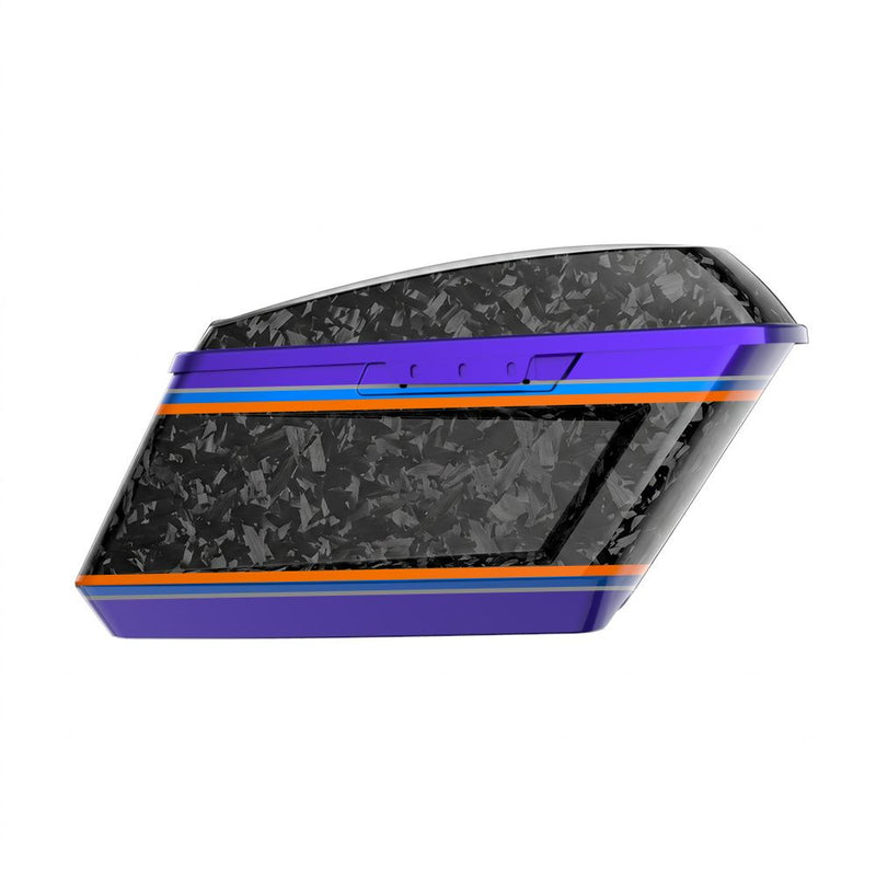 Advanblack Daybrake Carbon Fiber Holeshot Chopped Saddlebags Bottoms & Lids For '14-'23 Harley Touring