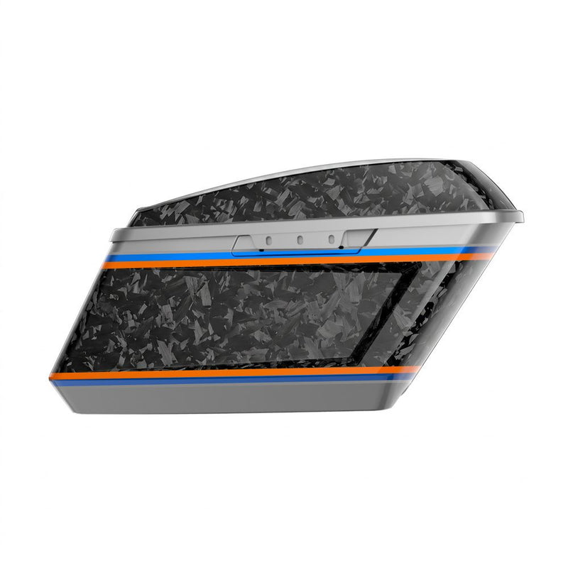 Advanblack Daybrake Carbon Fiber Holeshot Chopped Saddlebags Bottoms & Lids For '14-'23 Harley Touring