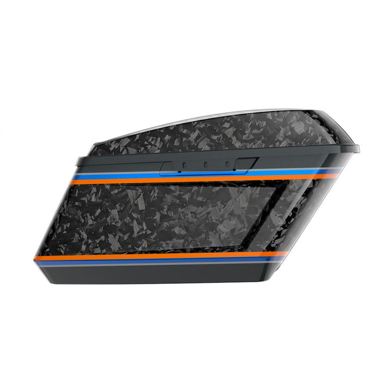 Advanblack Daybrake Carbon Fiber Holeshot Chopped Saddlebags Bottoms & Lids For '14-'23 Harley Touring