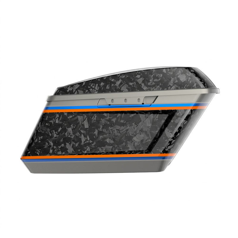 Advanblack Daybrake Carbon Fiber Holeshot Chopped Saddlebags Bottoms & Lids For '14-'23 Harley Touring