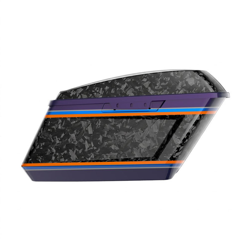 Advanblack Daybrake Carbon Fiber Holeshot Chopped Saddlebags Bottoms & Lids For '14-'23 Harley Touring