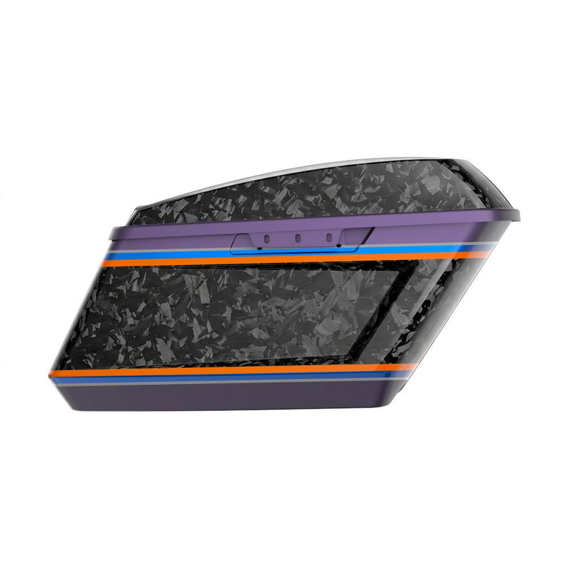 Advanblack Daybrake Carbon Fiber Holeshot Chopped Saddlebags Bottoms & Lids For '14-'23 Harley Touring