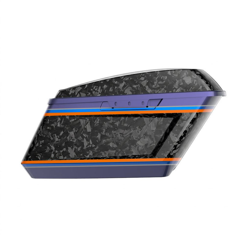 Advanblack Daybrake Carbon Fiber Holeshot Chopped Saddlebags Bottoms & Lids For '14-'23 Harley Touring
