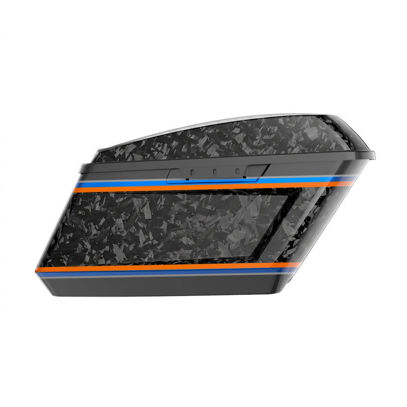 Advanblack Daybrake Carbon Fiber Holeshot Chopped Saddlebags Bottoms & Lids For '14-'23 Harley Touring