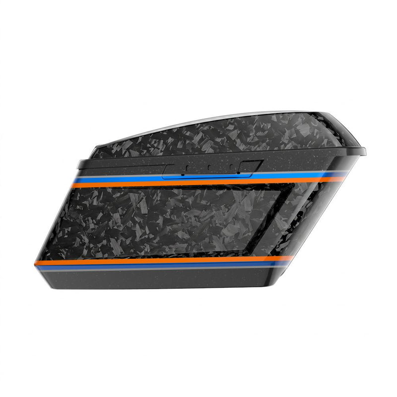 Advanblack Daybrake Carbon Fiber Holeshot Chopped Saddlebags Bottoms & Lids For '14-'23 Harley Touring