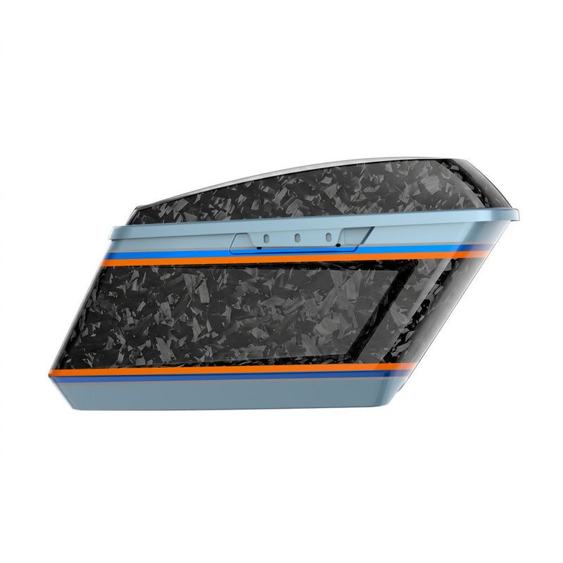 Advanblack Daybrake Carbon Fiber Holeshot Chopped Saddlebags Bottoms & Lids For '14-'23 Harley Touring