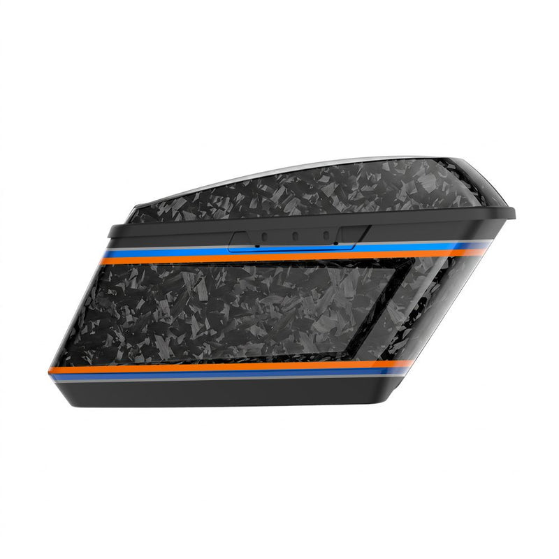 Advanblack Daybrake Carbon Fiber Holeshot Chopped Saddlebags Bottoms & Lids For '14-'23 Harley Touring