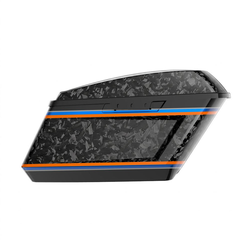 Advanblack Daybrake Carbon Fiber Holeshot Chopped Saddlebags Bottoms & Lids For '14-'23 Harley Touring