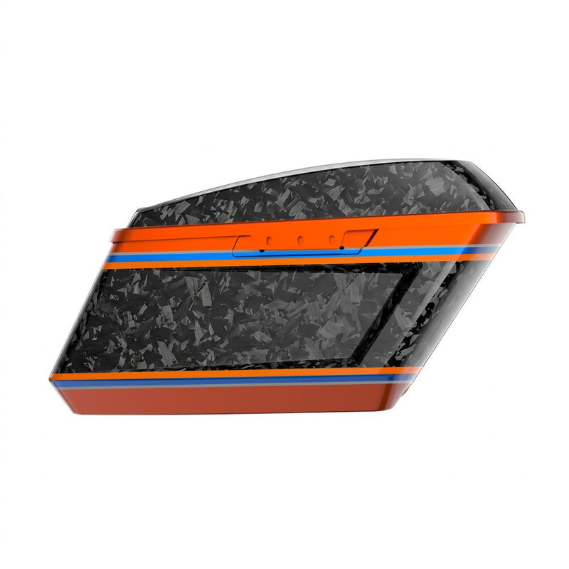 Advanblack Daybrake Carbon Fiber Holeshot Chopped Saddlebags Bottoms & Lids For '14-'23 Harley Touring