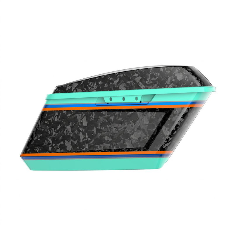 Advanblack Daybrake Carbon Fiber Holeshot Chopped Saddlebags Bottoms & Lids For '14-'23 Harley Touring
