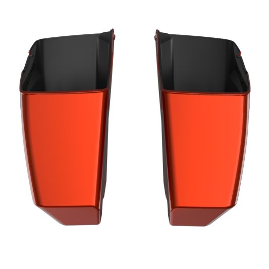 ADVANBLACK Holeshot Chopped Saddlebags Bottoms for '14-'23 Harley Touring - WHISKEY FIRE