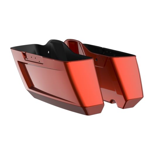 ADVANBLACK Holeshot Chopped Saddlebags Bottoms for '14-'23 Harley Touring - WHISKEY FIRE