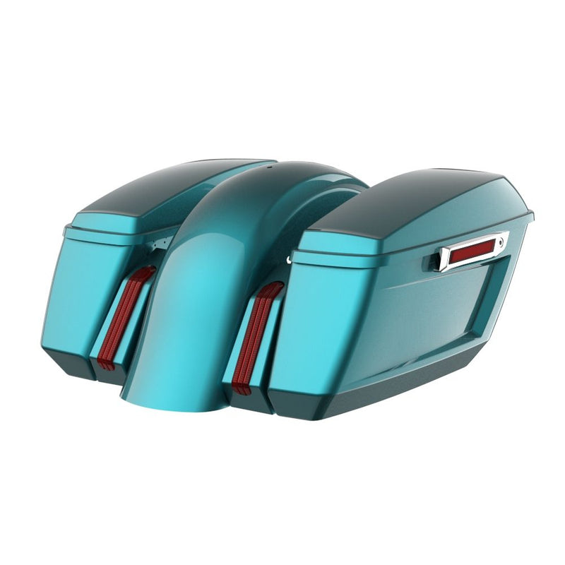 Advanblack Color Matched Holeshot 1.0 Performance Saddlebag Kit For M8 Low Rider S/ ST, Street Bob, Sport Glide,Softail Standard, Heritage Classic