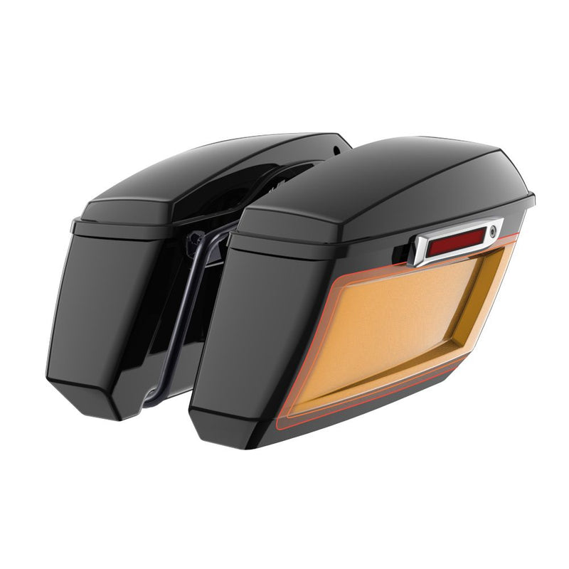 Advanblack Color Matched Holeshot 1.0 Performance Saddlebag Kit For M8 Low Rider S/ ST, Street Bob, Sport Glide,Softail Standard, Heritage Classic