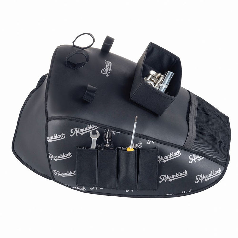 Advanblack ProGuard Tank Service Cover for Harley Touring Gas Tank – Fits 2009-Up Models | Tool Pockets & Straps