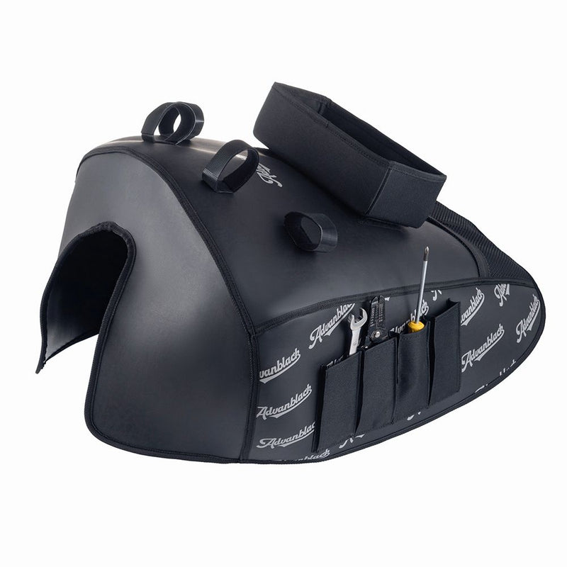 Advanblack ProGuard Tank Service Cover for Harley Touring Gas Tank – Fits 2009-Up Models | Tool Pockets & Straps