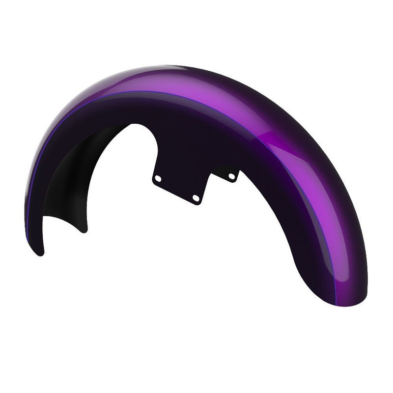 Advanblack Custom Two Tone 19" Reveal Wrapper Hugger Front Fender For '09-'23 Harley Touring