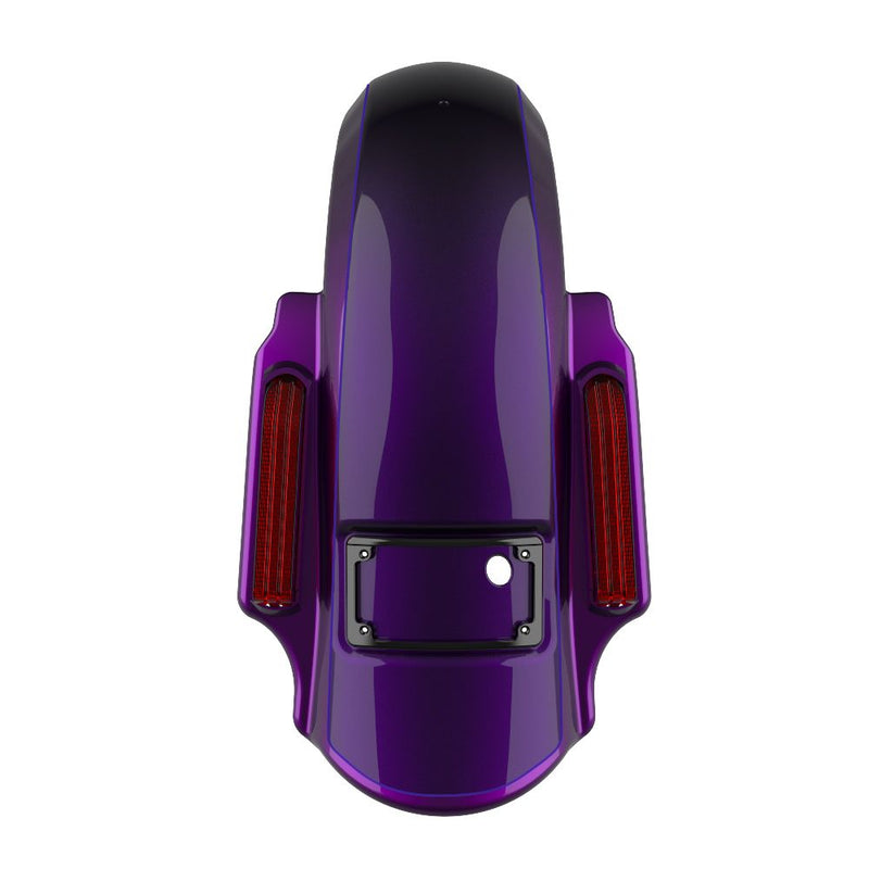Advanblack Custom Two Tone Dominator Stretched Rear Fender For 2014-2023 Harley Davidson Touring