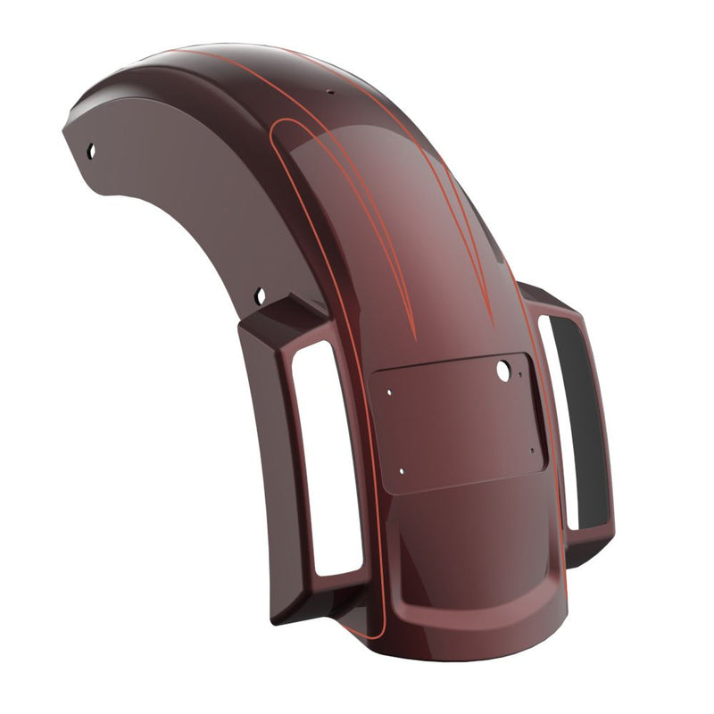 Advanblack Color Matched Holeshot 2.0 Chopped Rear Fender with Curved LED License Plate Bracket for '23.5-Up Harley Touring