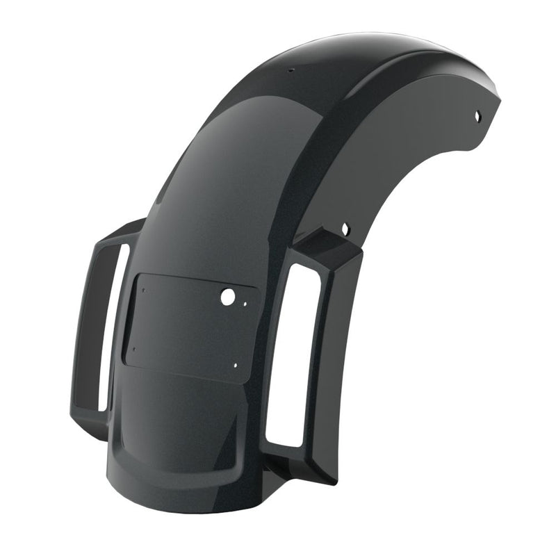 Advanblack Color Matched Holeshot 2.0 Chopped Rear Fender with Curved LED License Plate Bracket for '23.5-Up Harley Touring