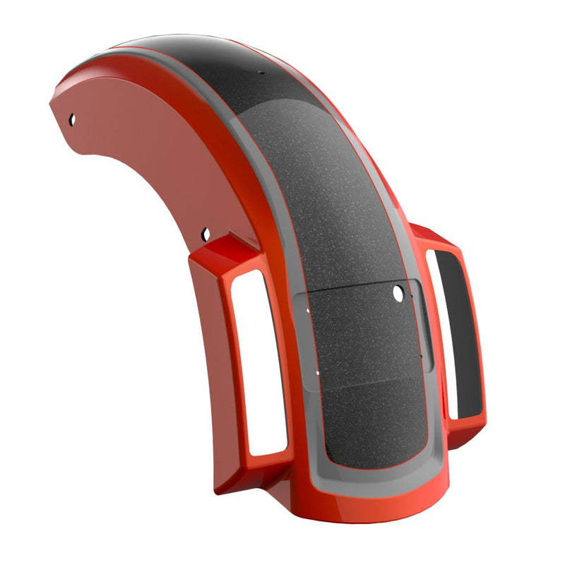Advanblack Color Matched Holeshot 2.0 Chopped Rear Fender with Curved LED License Plate Bracket for '23.5-Up Harley Touring