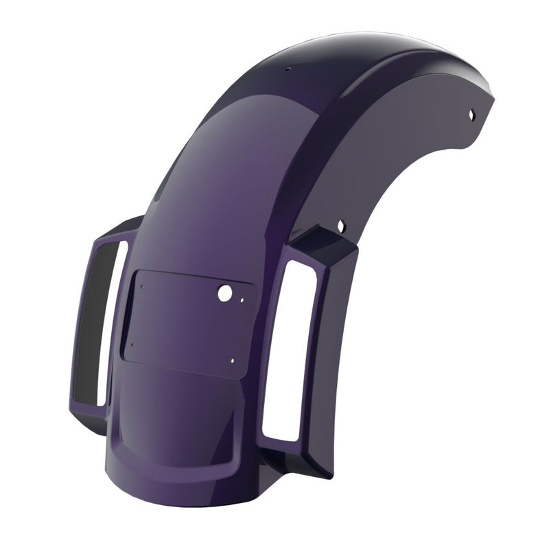 Advanblack Color Matched Holeshot 2.0 Chopped Rear Fender with Curved LED License Plate Bracket for '23.5-Up Harley Touring
